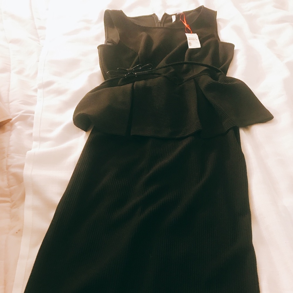 Little black peplum dress
